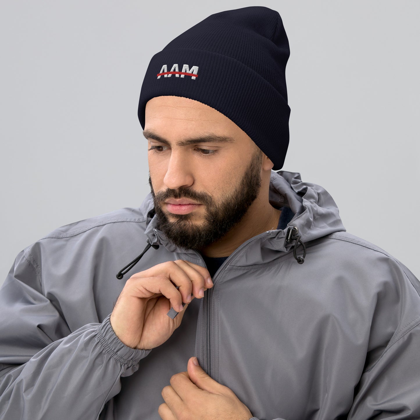 AAM Embroidered Cuffed Beanie