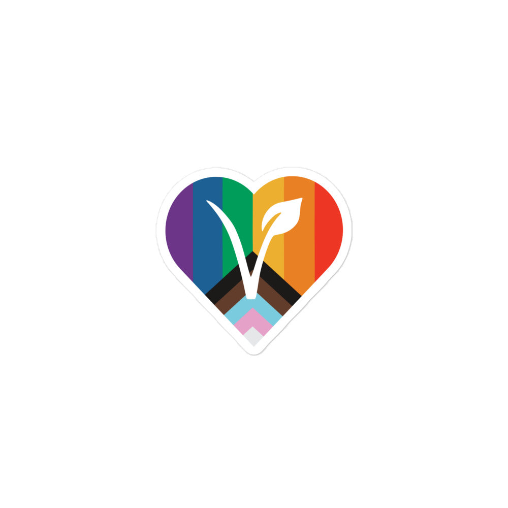 Vegan Pride Heart Sticker