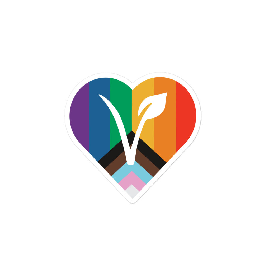 Vegan Pride Heart Sticker