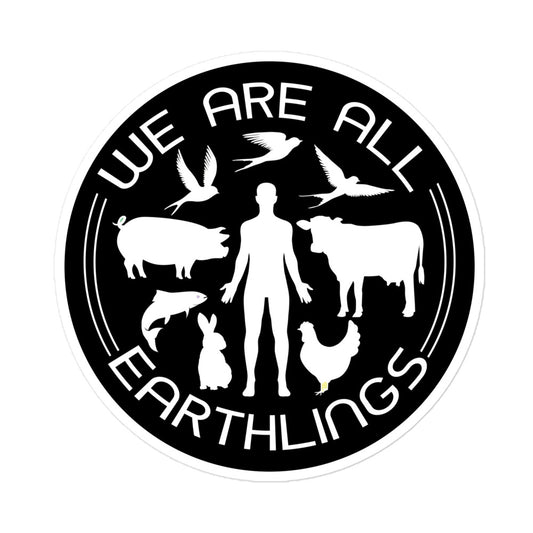 Earthlings B/W Sticker