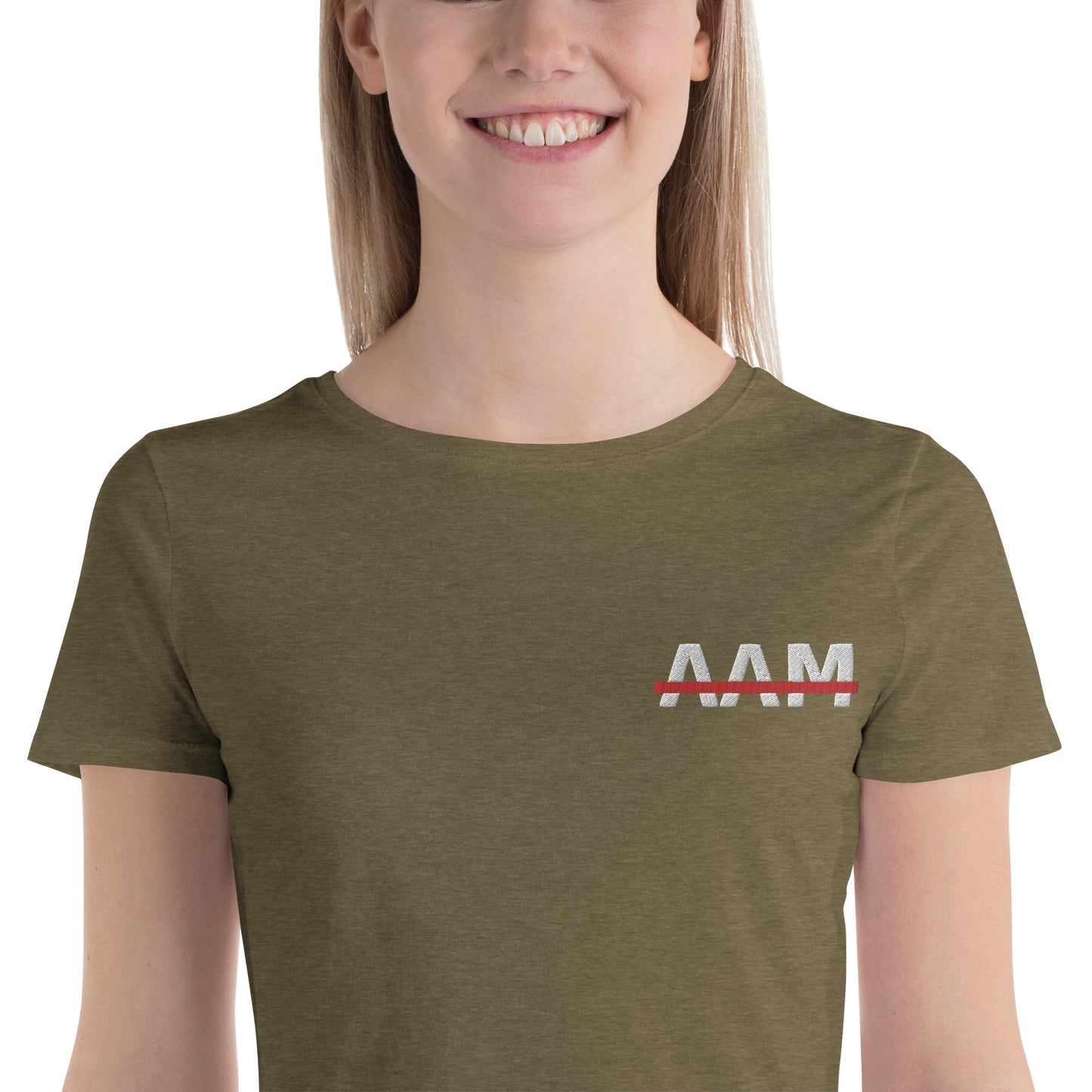 AAM Embroidered Women’s Crop Tee