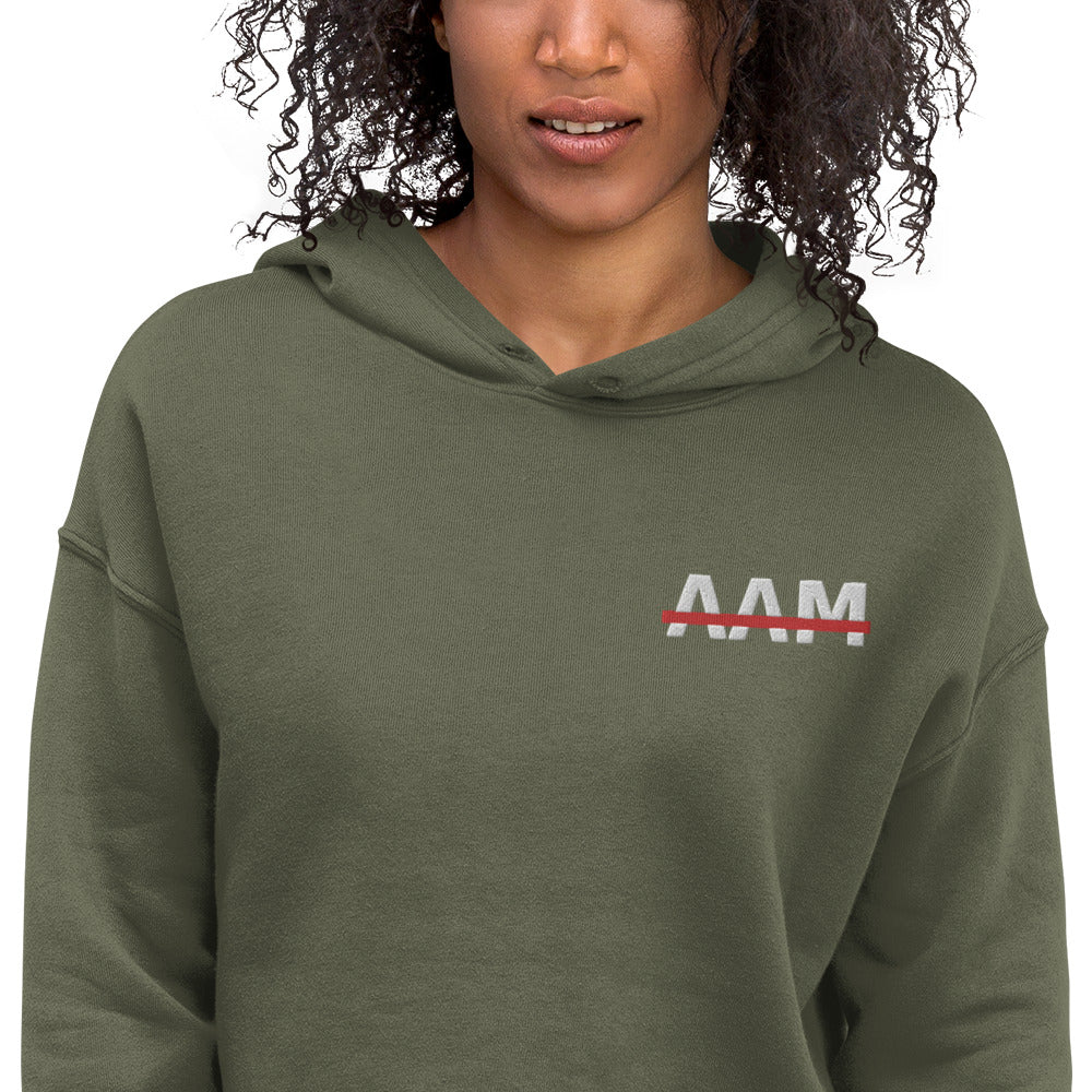 AAM Embroidered Crop Hoodie